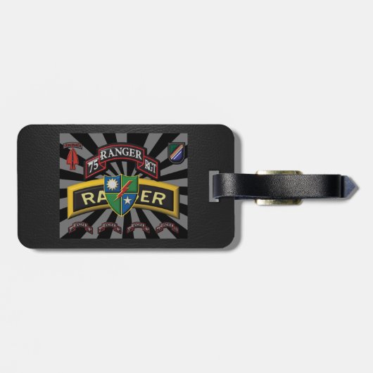 Étiquette À Bagage 75e régiment de Rangers (Dos horizontal)