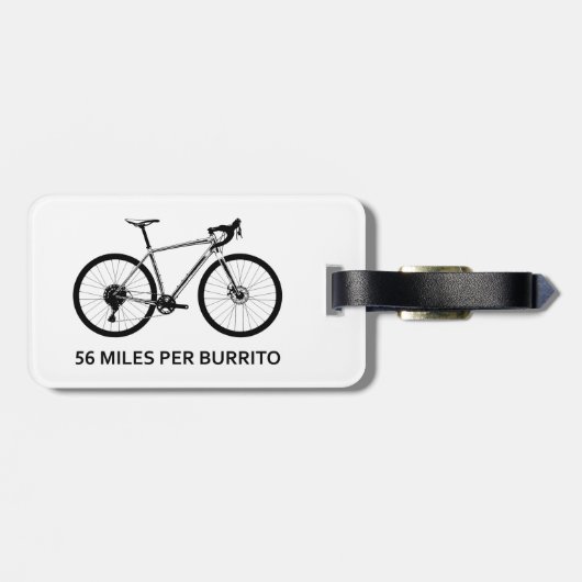 Étiquette À Bagage 86 Miles Par Burrito (Dos horizontal)