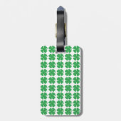 Étiquette À Bagage 8 bits Pixel Lucky Four Leaf Clocher (Dos Vertical)