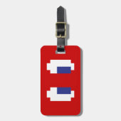 Étiquette À Bagage 8 bits Pixel Manga Eyes (Devant Vertical)