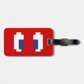 Étiquette À Bagage 8 bits Pixel Manga Eyes (Dos horizontal)