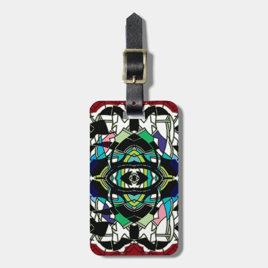 Étiquette À Bagage à damiers (Devant Vertical)