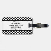 Étiquette À Bagage à damiers Monogramme noir (Dos horizontal)