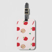 Étiquette À Bagage A est pour rose pomme (Devant Vertical)