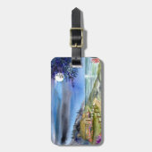 Étiquette À Bagage À la lumière de la lune argentée (Devant Vertical)