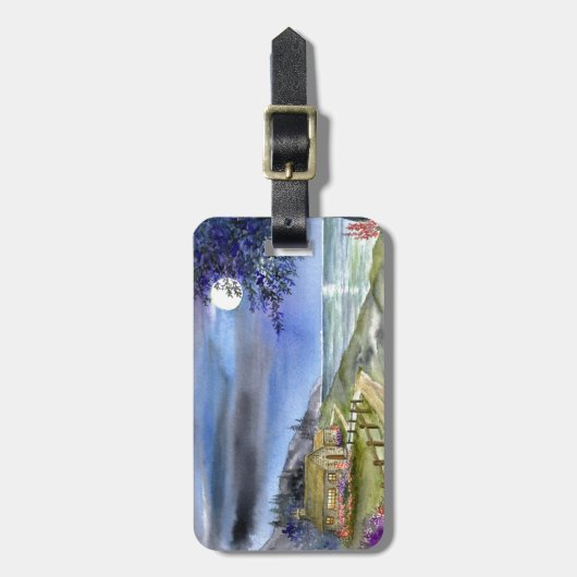 Étiquette À Bagage À la lumière de la lune argentée (Devant Vertical)