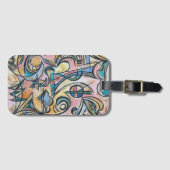 Étiquette À Bagage À L'Intérieur Du Labyrinthe Peint À La Main D'Art  (Devant Horizontal)