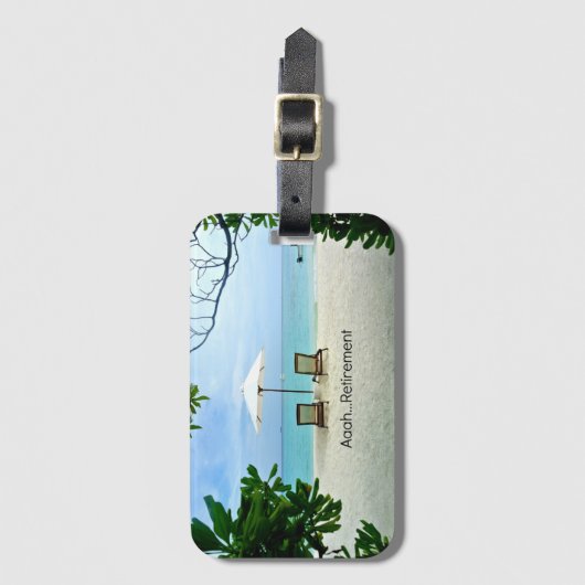 Étiquette À Bagage Aaah...Retraite (Devant Vertical)