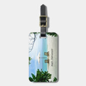 Étiquette À Bagage Aaah...retraite, détente plage (Devant Vertical)