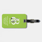 Étiquette À Bagage ABC du Dr Seuss : Lettre B - Blanc | Ajouter Votre (Dos horizontal)