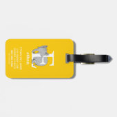 Étiquette À Bagage ABC du Dr Seuss : Lettre E - Blanc | Ajouter Votre (Dos horizontal)