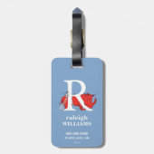 Étiquette À Bagage ABC du Dr Seuss : Lettre R - Blanc | Ajouter Votre (Dos Vertical)