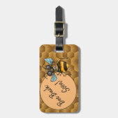 Étiquette À Bagage Abeille de miel mignonne (Devant Vertical)