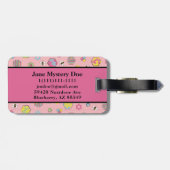 Étiquette À Bagage Abeille de miel rose du milieu du siècle (Dos horizontal)