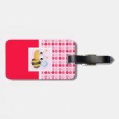 Étiquette À Bagage Abeille mignonne (Dos horizontal)