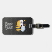 Étiquette À Bagage Abeille mignonne ; Lisse (Devant horizontal)