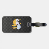 Étiquette À Bagage Abeille mignonne ; Lisse (Dos horizontal)