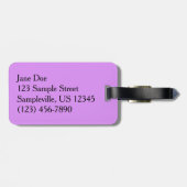 Étiquette À Bagage Abeille sur la nature de la fleur de chardon (Dos horizontal)