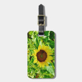 Étiquette À Bagage Abeille sur tournesol jaune (Devant Vertical)