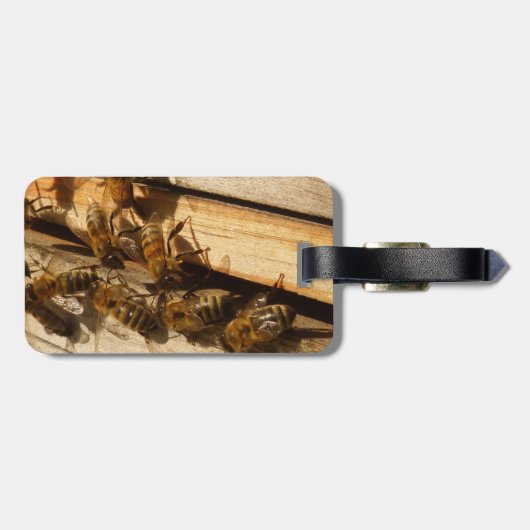 Étiquette À Bagage Abeilles de miel (Dos horizontal)