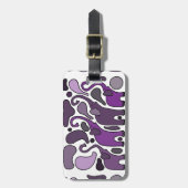Étiquette À Bagage Abrégé sur pourpre art d'éléphant (Devant Vertical)
