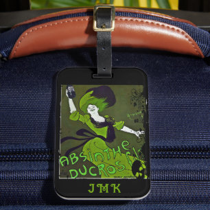 Étiquette À Bagage Absinthe en vert Personnalisé