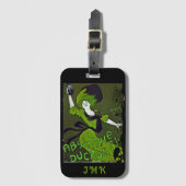 Étiquette À Bagage Absinthe en vert Personnalisé (Devant Vertical)