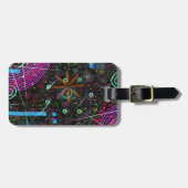 Étiquette À Bagage Abstract Art: Satellite  (Devant horizontal)