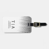 Étiquette À Bagage Abstract Black & White Geometric Background (Devant horizontal)