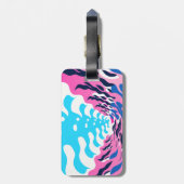 Étiquette À Bagage Abstract Dream Wave – Vibrant Surreal Flow (Dos Vertical)