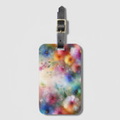Étiquette À Bagage Abstract Floral in Watercolor Style (Devant Vertical)