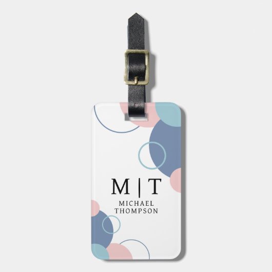 Étiquette À Bagage Abstract Geometric Circle Design Background (Devant Vertical)