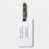 Étiquette À Bagage Abstract Geometric Minimalist Curve Background  (Dos Vertical)