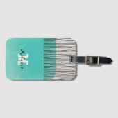 Étiquette À Bagage Abstract minimal style sketched trendy Monogram (Devant Horizontal)