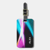 Étiquette À Bagage Abstrait Cyan, Magenta & Black coque iphone dynami (Devant Vertical)