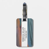 Étiquette À Bagage Abstrait D'Arbre À Gommes Arc-En-Ciel (Dos Vertical)