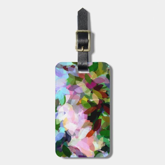 Étiquette À Bagage Abstrait FLORAL (Devant Vertical)