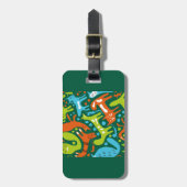 Étiquette À Bagage Abstrait Motif de chat Whimsical moderne animal de (Devant Vertical)