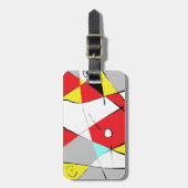 Étiquette À Bagage Abstrait multicolore (Devant Vertical)
