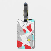 Étiquette À Bagage Abstrait multicolore (Dos Vertical)