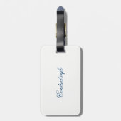 Étiquette À Bagage abstrait pulvérisé bleu Thunder_Cove (Dos Vertical)