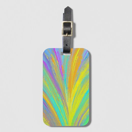 Étiquette À Bagage Abstrait Tropical Summer Fun (Devant Vertical)