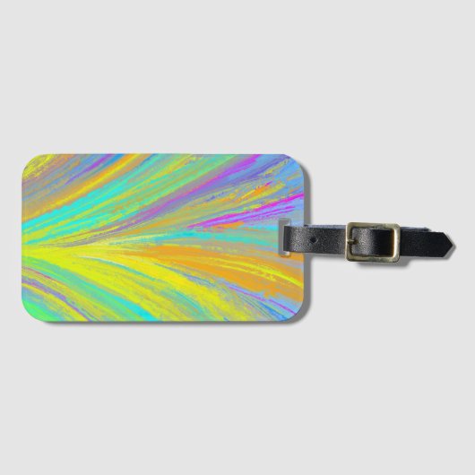 Étiquette À Bagage Abstrait Tropical Summer Fun (Devant Horizontal)