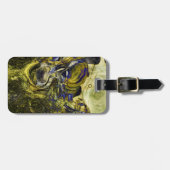 Étiquette À Bagage Abstrait vert olive Avignon personnalisé (Devant horizontal)