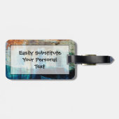 Étiquette À Bagage Abstraite de Lakeshore National Rocks (Dos horizontal)