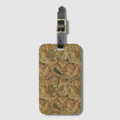 Étiquette À Bagage Acanthus Feuilles de William Morris, Antique Texti (Devant Vertical)
