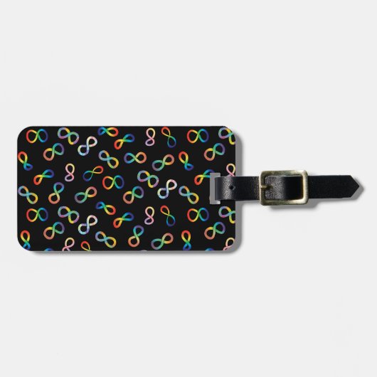 Étiquette À Bagage Acceptation autistique | Ajouter des informations  (Devant horizontal)