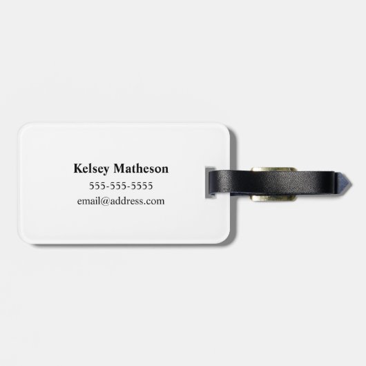 Étiquette À Bagage Acceptation autistique | Ajouter des informations (Dos horizontal)