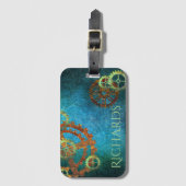 Étiquette À Bagage Accessoires d'horlogerie Steampunk rouillé (Devant Vertical)