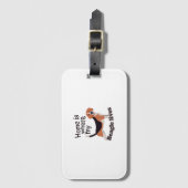 Étiquette À Bagage Accueil beagle (Devant Vertical)